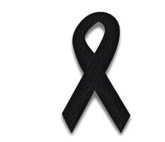 black ribbon on white photo