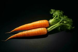 Crunchy Fresh carrot food. Generate Ai photo