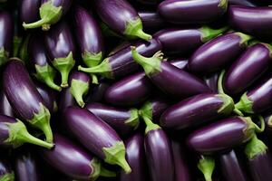 Purple Eggplant vegetables. Generate Ai photo