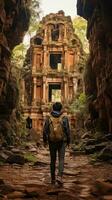 Adventurous soul discovering historical wonders photo