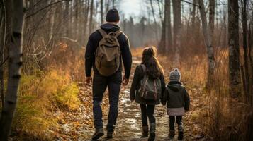 Nature-filled family adventure in the woods photo