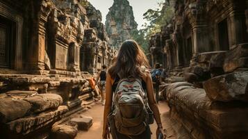 Adventurous soul discovering historical wonders photo