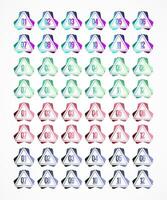 Abstract Multi Layer Triangle Shape Bullet Numbering vector