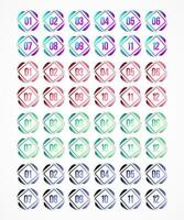 Abstract Multi Layer Diamond Shape Bullet Numbering vector
