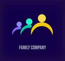 Teamwork and family business people, solidarity idea, modern logo. Unique color transitions. people logo template. vector. vector