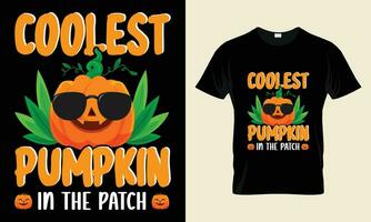 Coolest pumpkin in the patch vector