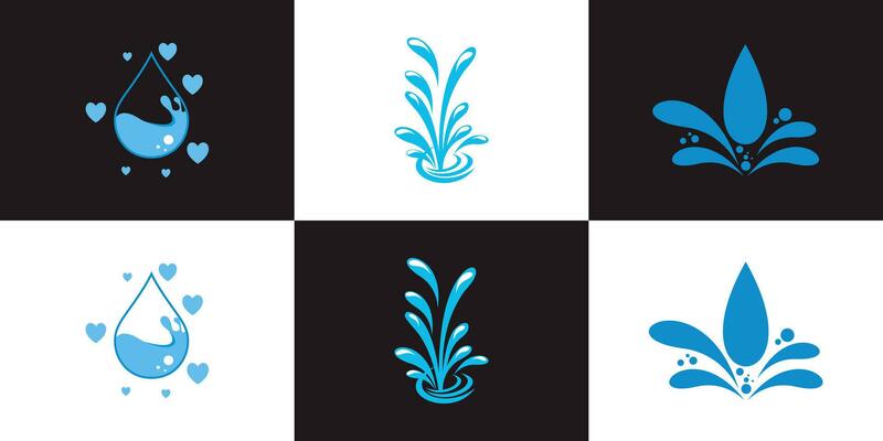 Set clean logo design with unique style concept Premium Vector