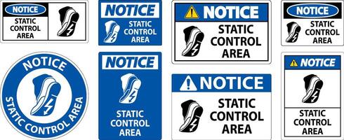 Notice Sign Static Control Area vector