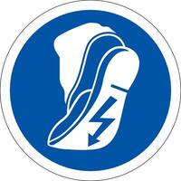 Caution Sign Use Anti-Static Footwear Symbol vector