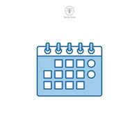 calendario icono símbolo vector ilustración aislado en blanco antecedentes