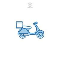 scooter icono símbolo vector ilustración aislado en blanco antecedentes