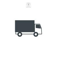 Truck icon symbol vector illustration isolated on white background