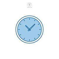 Clock icon symbol vector illustration isolated on white background
