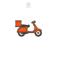 scooter icono símbolo vector ilustración aislado en blanco antecedentes