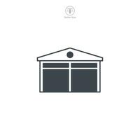 Warehouse icon symbol vector illustration isolated on white background