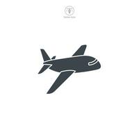 avión icono símbolo vector ilustración aislado en blanco antecedentes