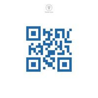 código de barras. qr código icono símbolo vector ilustración aislado en blanco antecedentes