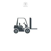 Forklift icon symbol vector illustration isolated on white background