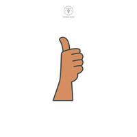 Thumbs Up icon symbol vector illustration isolated on white background