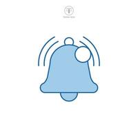 campana. notificación icono símbolo vector ilustración aislado en blanco antecedentes