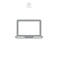 laptop icon symbol vector illustration isolated on white background