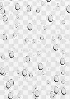 Water droplets condensation drops realistic overlay background vector