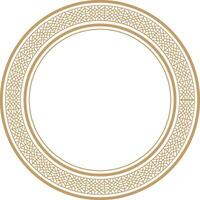 Chinese golden circle frame decorative design. vector