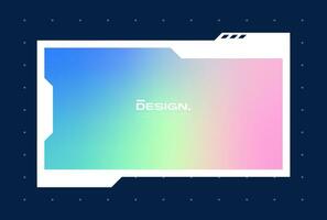 Futuristic pop up interface illustration. Video overlay element. vector