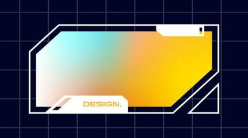 Futuristic pop up interface illustration. Video overlay element. vector