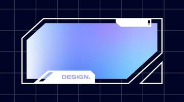 Futuristic pop up interface illustration. Video overlay element. vector