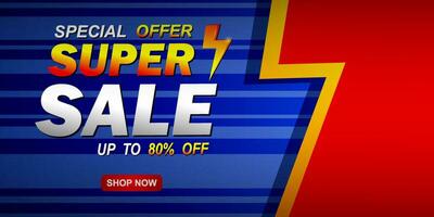 Vector Illustration Limited Time Super Sale Banner