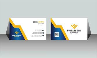 modern and creative business card geometric business card business card printing yellow business cardprofessional and elegant business card company business card horizontal simple clean template. vector