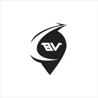 VB BV logo design vector template