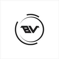 VB BV logo design vector template