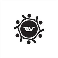 VB BV logo design vector template