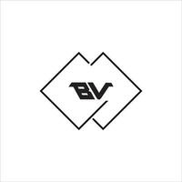 VB BV logo design vector template