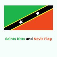 Saints kitts and Nevis Flag vector