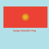 The Kyrgyzstan Flag vector