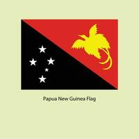 Flag of Papua New Guinea. Vector National Flag of Papua New Guinea