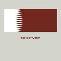 The Qatar Flag vector