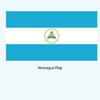 Nicaragua flag design vector template. National flag of Nicaragua.