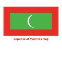 The Maldives Flag vector