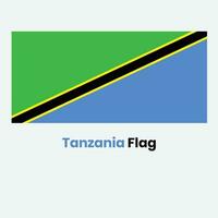 el Tanzania bandera vector