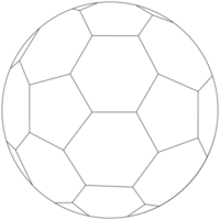 Soccer Sport Balls 2D Outline Illustrations png