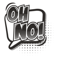 Oh No icono retro contorno 2d ilustración png