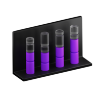 3D Tube Bar Chart Infographic Purple Black png