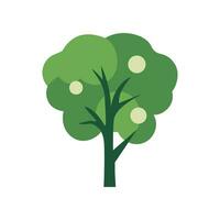 verde árbol aislado plano icono. adecuado para infografía, libros, pancartas y otro diseños vector