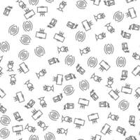 Eye, Dye, Easel, Artist Seamless vector pattern made of line icons. Suitable for web wrapping, printing, web sites, apps