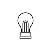 Lamp Thin Line Image. Perfect for design, infographics, web sites, apps. vector