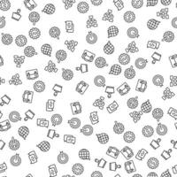 Map, Suitcase, Target, Programming Seamless Pattern. Perfect for web sites, postcards, wrappers, stores, shops vector